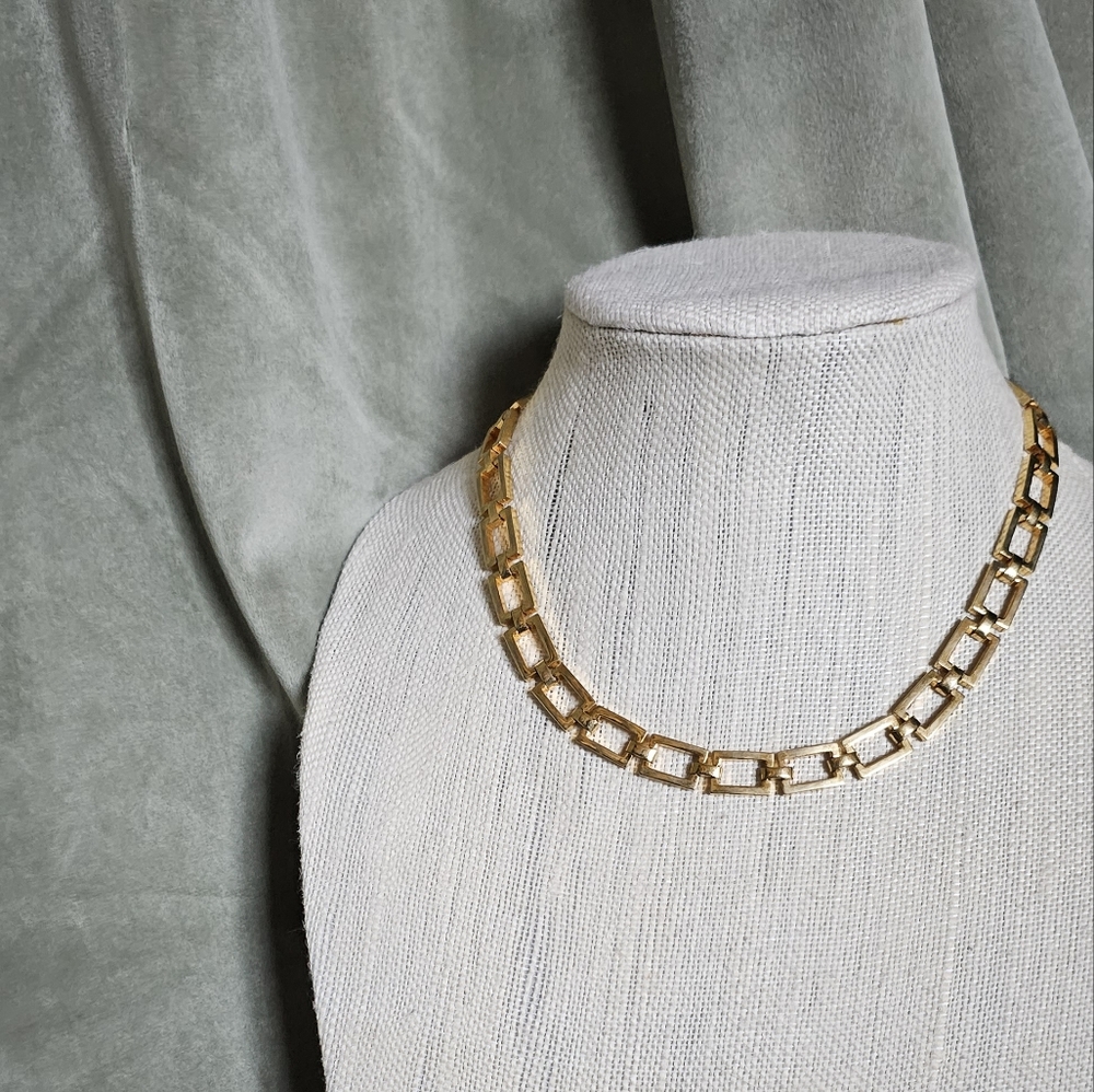 Vintage Mobwife Preppy Layering Alt Indie Chunky Chain Gold Statement Necklace